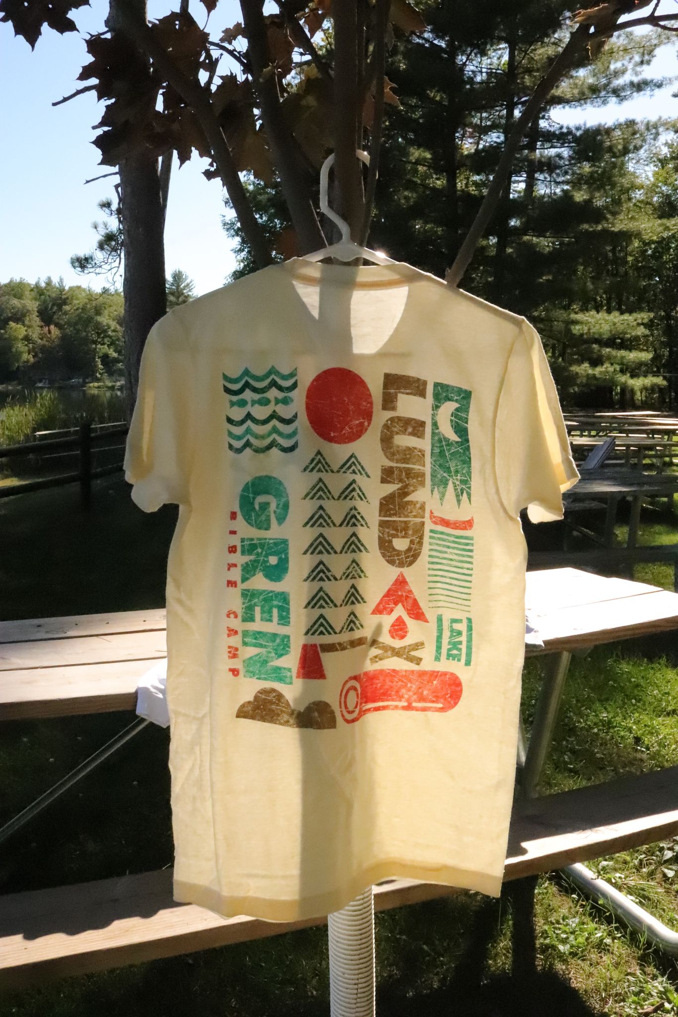Beige T Shirt with Back Design