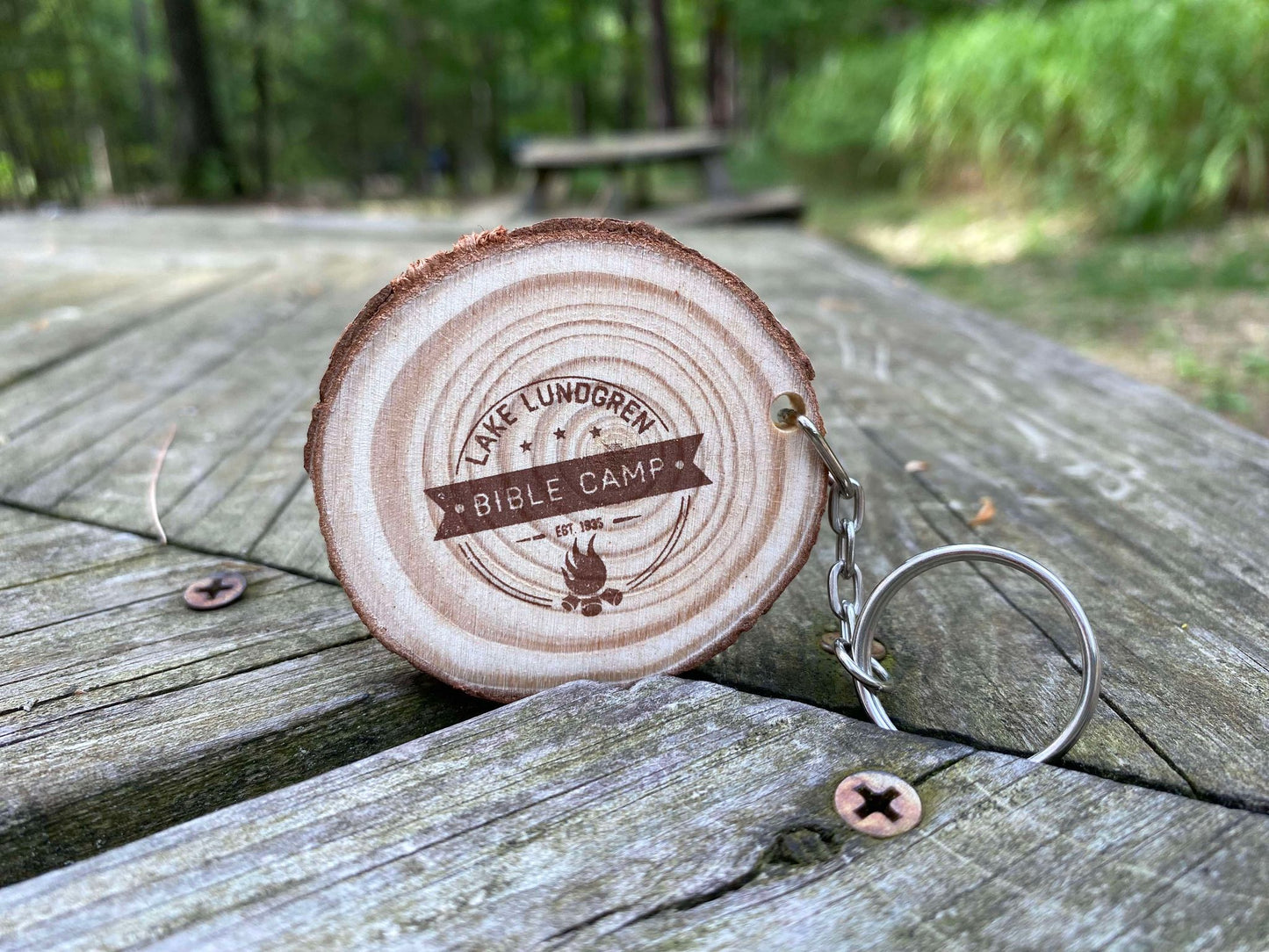 Real Wooden Keychain