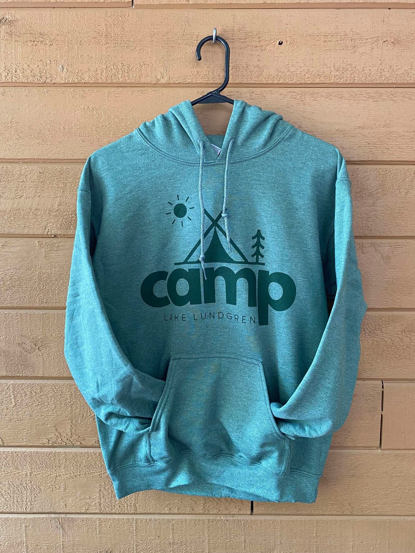 Green "camp" Hoodie