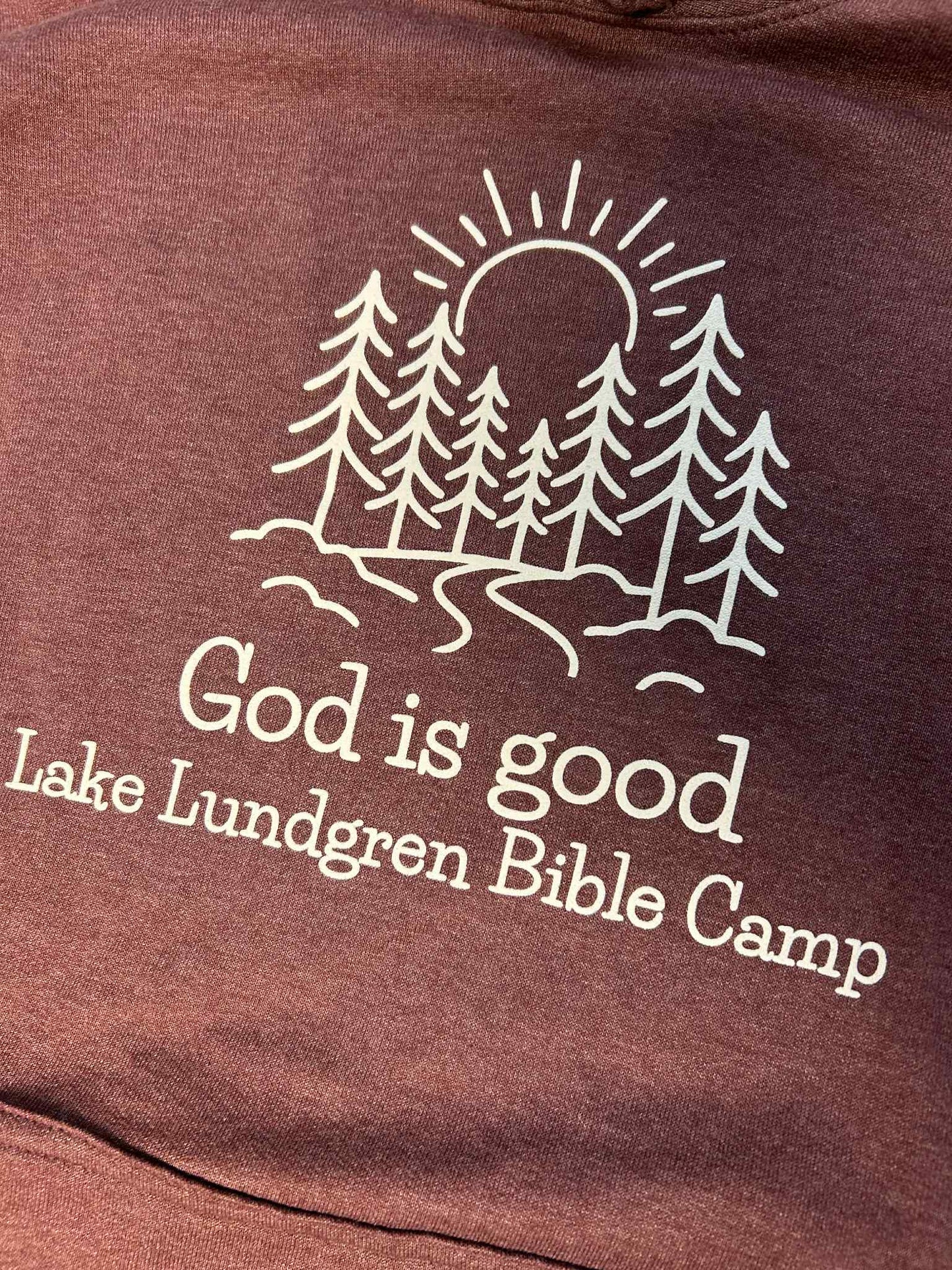 God is Good Maroon Hoodie Sweatshirt