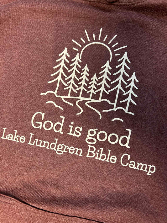 God is Good Maroon Hoodie Sweatshirt